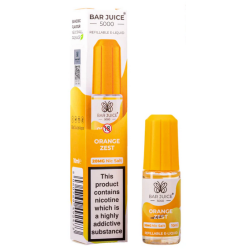 Orange Zest Nic Salt E-Liquid by Bar Juice 5000 – Vibrant Citrus Flavor Bottle